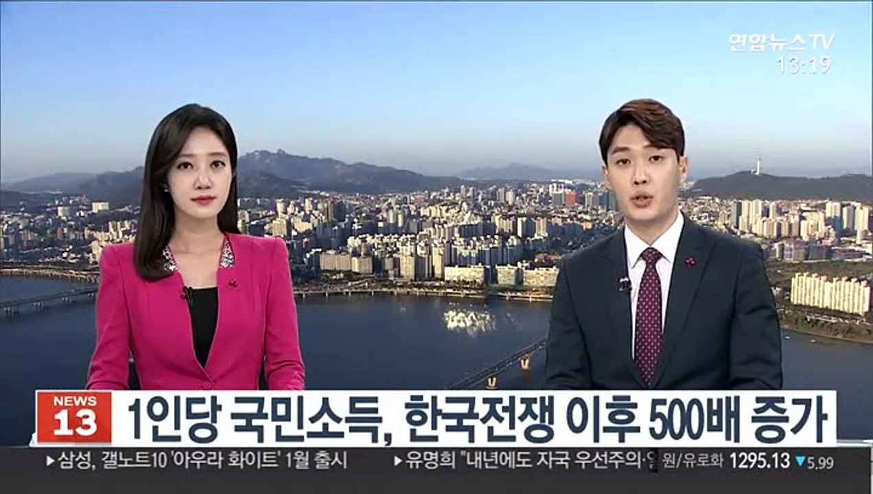 1인당 국민소득, 한국전쟁 이후 500배 증가