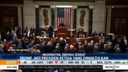 Trump Resmi Dimakzulkan DPR AS
