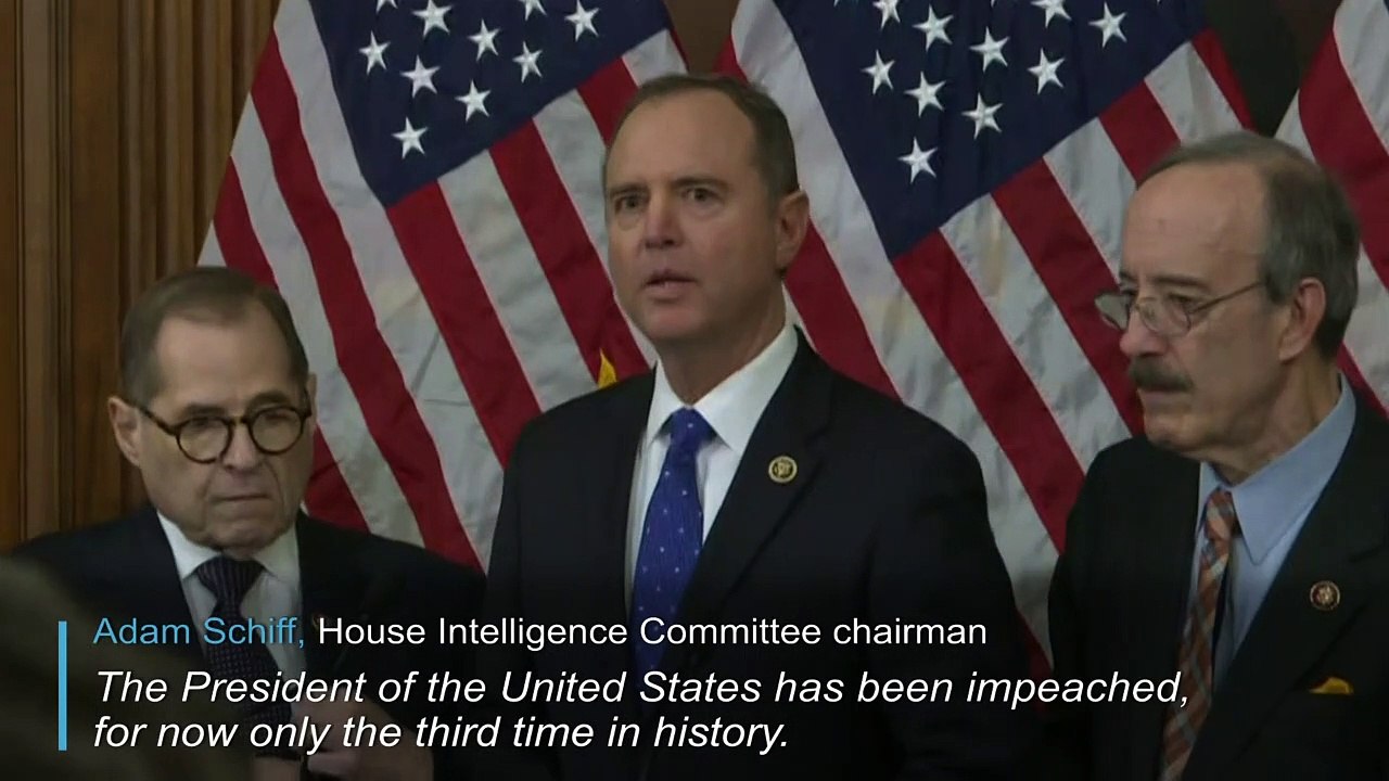 Democrats declare Trump impeached, call for fair trial