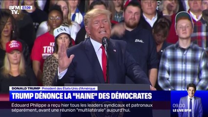 Procédure de destitution: Donald Trump dénonce "la haine" des démocrates