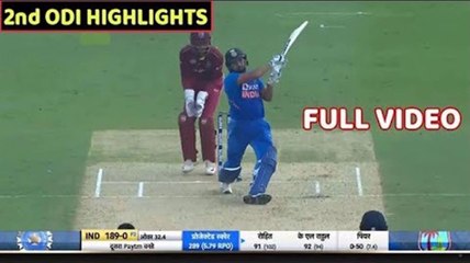 India Vs West Indies - 2nd ODI Match - Full Match Highlights