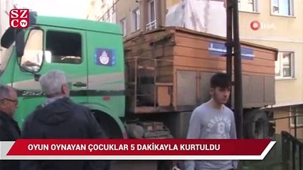 Otomobil beş metreden bahçeye uçtu