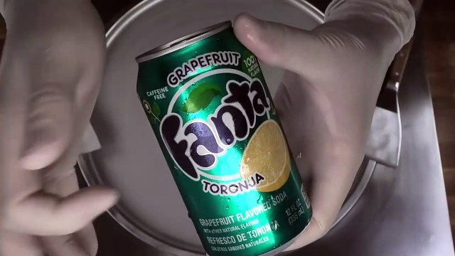 Fanta Ice Cream Rolls - oddly satisfying ASMR Ice Cream - how to make rolled fried thai Ice Cream