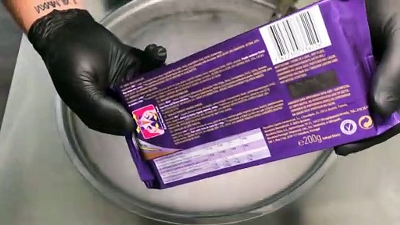 Ice Cream Rolls  Cadbury - Dairy Milk Chocolate Ice Cream  fried Thailand rolled ice cream roll