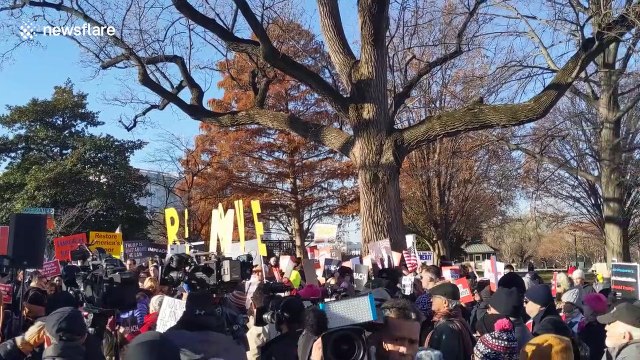 Pro-impeachment demonstrators hold rally on Capitol Hill in Washington