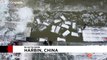 شاهد: بداية تقطيع الجليد استعدادا لمهرجان النحت الشتوي في الصين