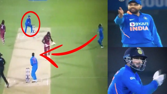 India vs West Indies 2nd ODI | Rohit Sharma scolding Pant after run out miss