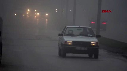 Edirne'de yoğun sis etkisini sürdürüyor