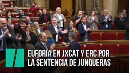 Así han recibido la sentencia de Oriol Junqueras en el Parlament