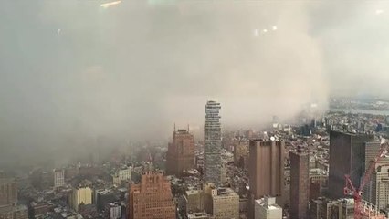 Espectacular tormenta de nieve sobre Manhattan
