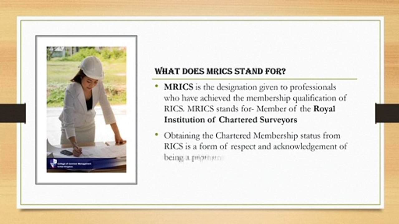 Study MRICS Online