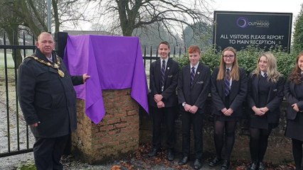 Plaque unveiling at Outwood Academy