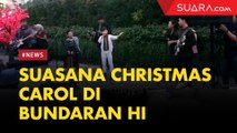 Suasana Christmas Carol di Bundaran HI