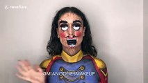 Portuguese makeup artists creates incredible Christmas Nutcracker look