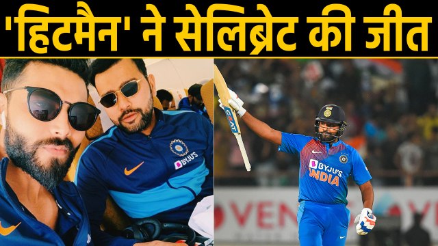INDvsWI ODI: Rohit Sharma share a picture with Ravindra Jadeja after winning match | वनइंडिया हिंदी
