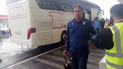 Lazio, la partenza da Fiumicino per la Supercoppa