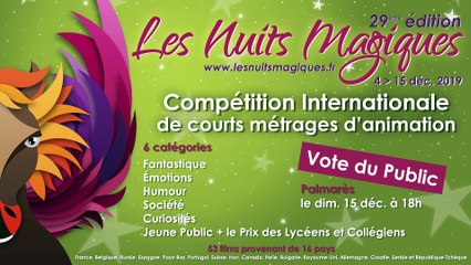 Palmarès de la 29ème édition du festival "Les Nuits Magiques"