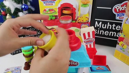 PlayDoh Mısır Patlatma Makinesi! Efsane Sinema Gecesi!! Oyun Hamurundan Popcorn Yap Bidünya Oyuncak