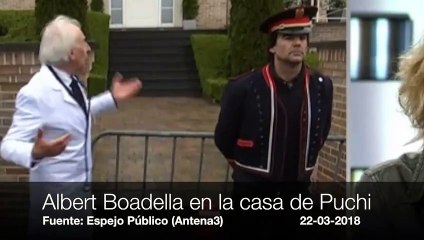 La burla de Boadella en la puerta de la casa de Puigdemont