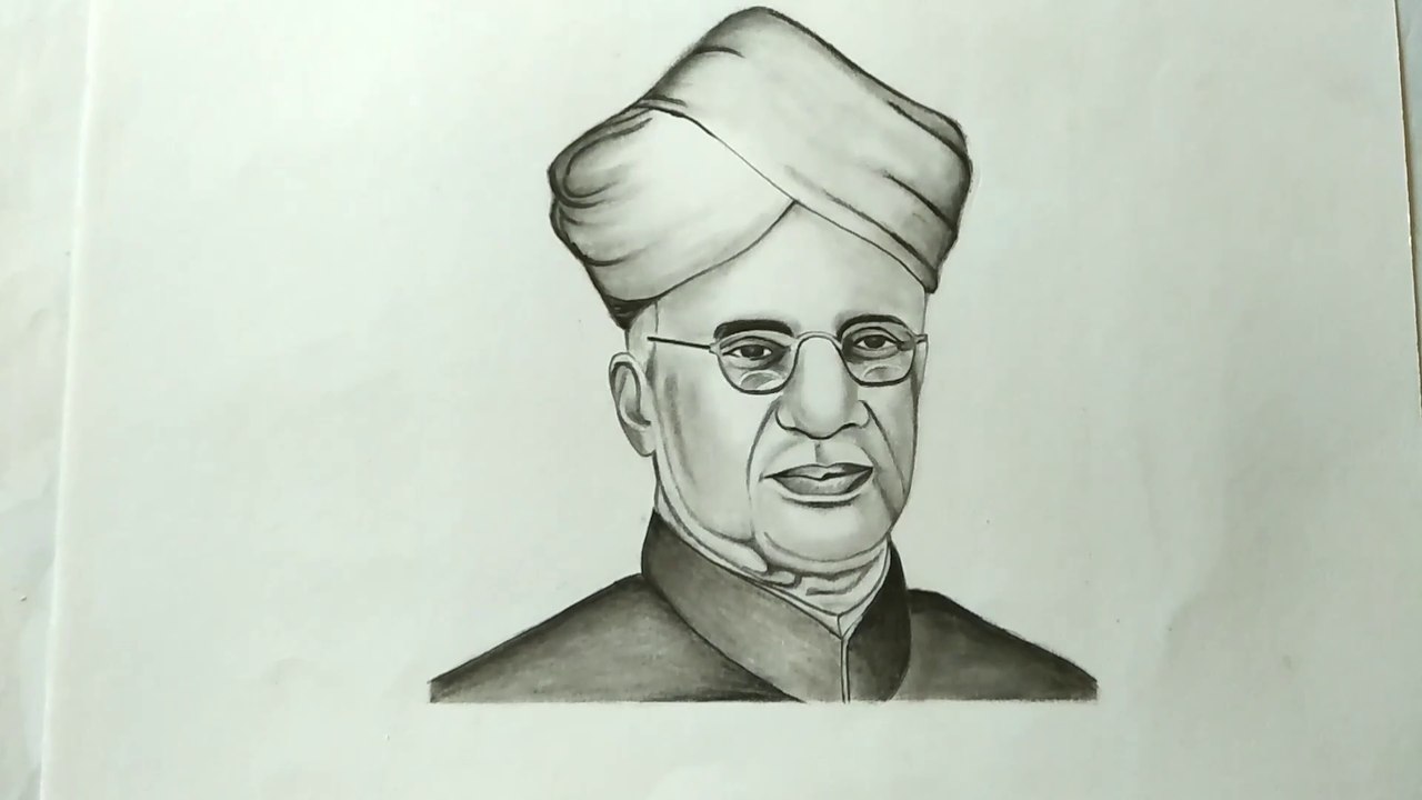 Drawing of Sarvepalli Radhakrishnan ||Sourav joshi Arts method