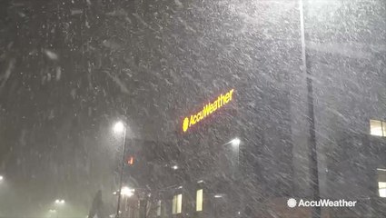 Download Video: It's a winter wonderland outside of AccuWeather's headquarters