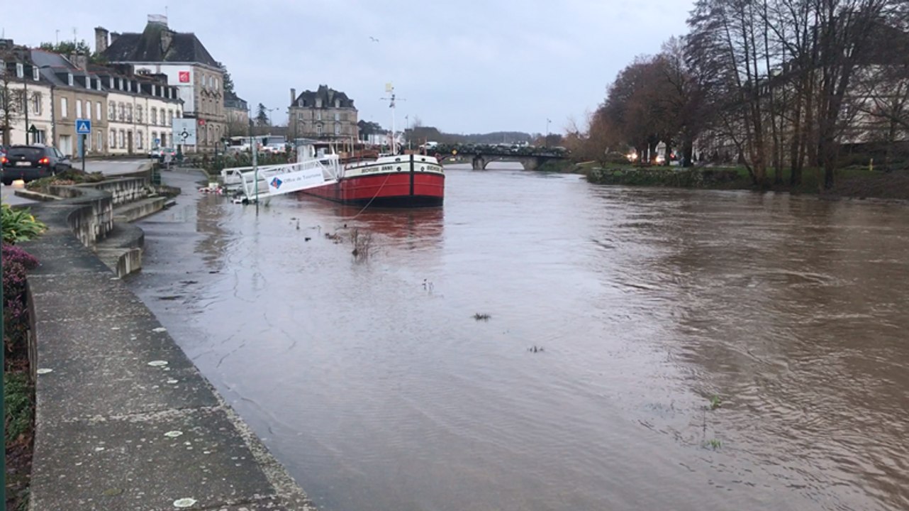 Le Blavet a commencé à déborder