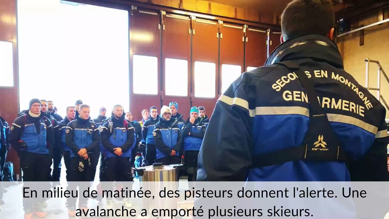 Exercice des gendarmes de haute-montagne