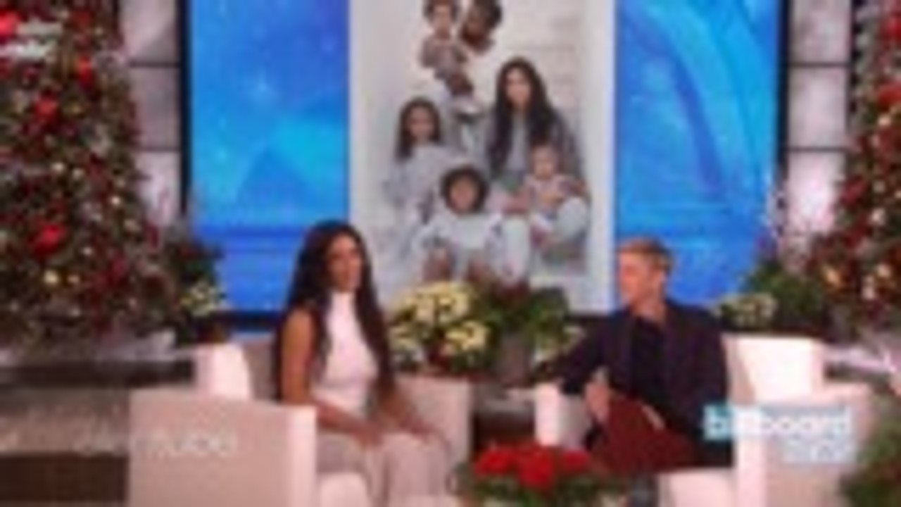 Kim Kardashian Photoshopped North West Into Her Family Christmas Card | Billboard News