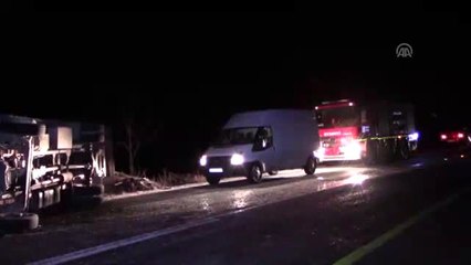 Kamyonetin devrilmesi sonucu bir kişi yaralandı