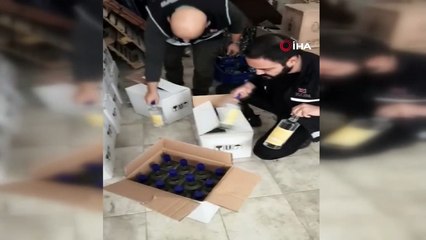 Alanya’da yılbaşı öncesi 2 bin adet kaçak ve sahte içki ele geçirildi
