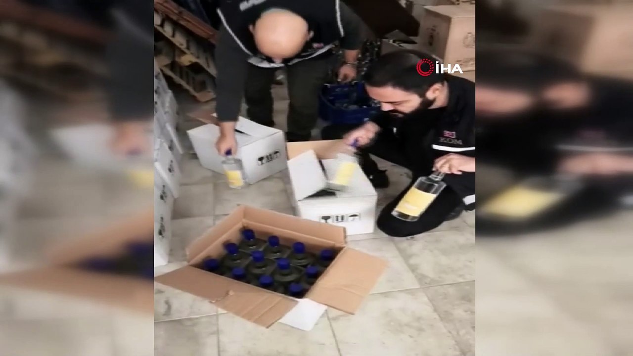 Alanya’da yılbaşı öncesi 2 bin adet kaçak ve sahte içki ele geçirildi