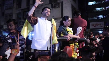 धुरळा मराठी मुव्ही रॅली | Saie, Ankush, Sidharth, Sonalee, Amey | Dhurala Marathi Movie Rally