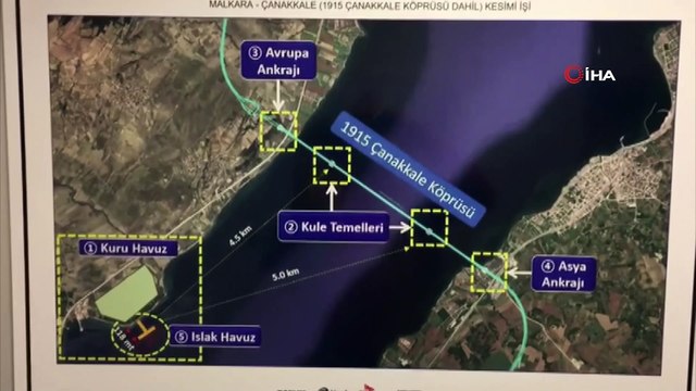 1915 Çanakkale Köprüsü’nün ayakları 100 metre yüksekliğe ulaştı