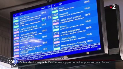 Grève des transports : des heures supplémentaires pour les cars Macron