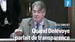 Quand Jean-Paul Delevoye s'exprimait sur la transparence