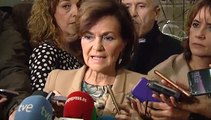 Carmen Calvo: “Esta situación que tenemos que afrontar fue creada por el anterior Gobierno de España”