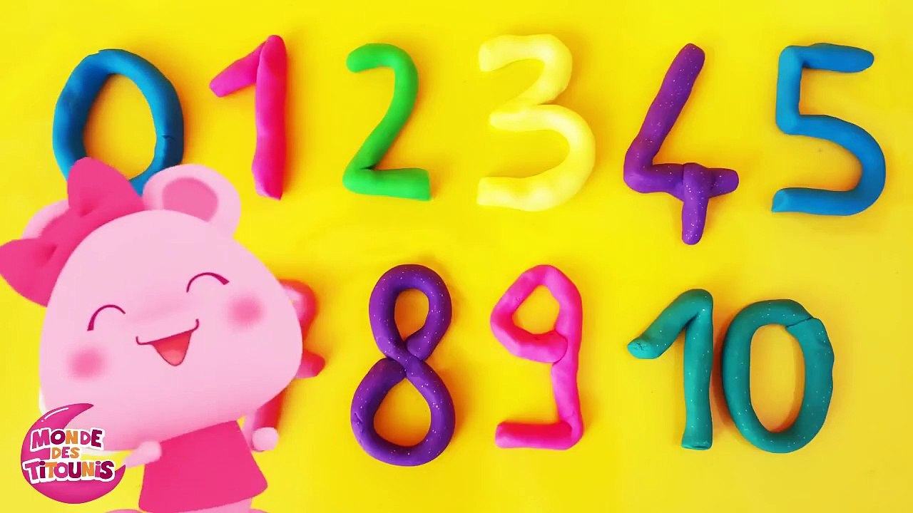 Apprendre les chiffres en français pour enfants en pâte_تعلم الارقام بالفرنسية للاطفال بالعجينة