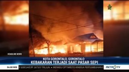 6 Toko di Pasar Dungingi Kota Gorontalo Terbakar