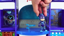 Learn Colors and Shapes with PJ Masks Toys and Mission Control HQ and Super Moon Fortress Play