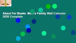 About For Books  Mom's Family Wall Calendar 2020 Complete