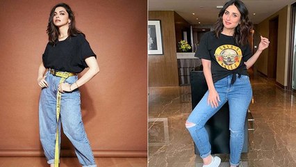 Who Werked It Better Kareena Kapoor Khan OR Deepika Padukone In Black On Denim Look