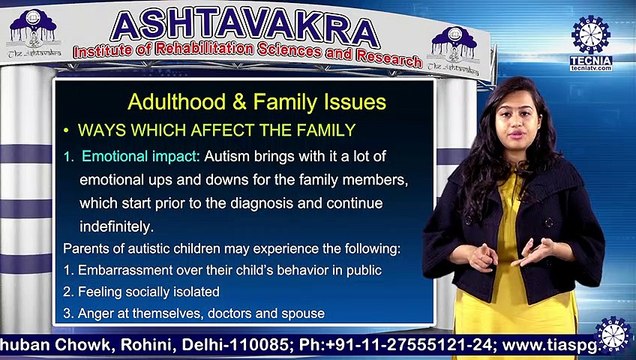 D.ED. SE (ASD) || Ms. Tamalika Chakraborty || Impact of ASD On Family Marriage || AIRSR || TIAS || TECNIA TV