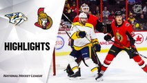 NHL Highlights | Predators @ Senators 12/19/19