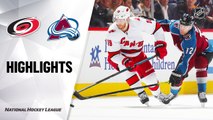 NHL Highlights | Hurricanes @ Avalanche 12/19/19