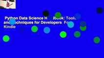 Python Data Science Handbook: Tools and Techniques for Developers  For Kindle