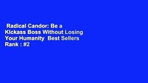 Radical Candor: Be a Kickass Boss Without Losing Your Humanity  Best Sellers Rank : #2