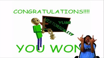 Gamer Reaction - Baldi's Basic in Education And Learning COMPLETE THE GAME