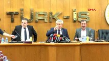 Türk-iş, hak-iş ve disk konfederasyonlarından temsilciler, asgari ücret tespit komisyonu ortak...
