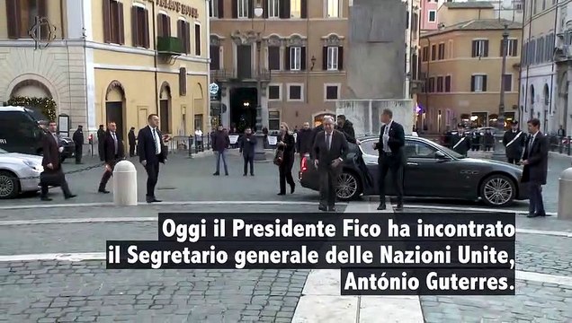 Fico incontra il Segretario Generale delle Nazioni Unite, António Guterres (19.12.19)