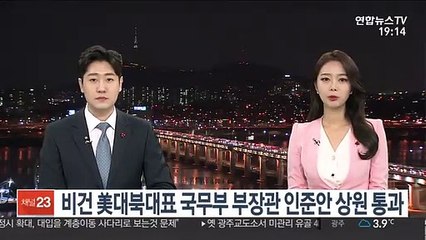 비건 美국무부 부장관 인준안 상원 통과